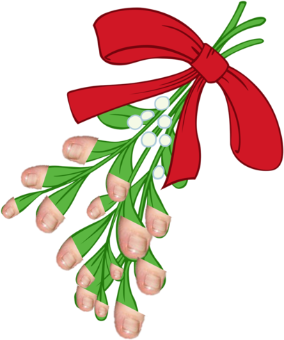 Photoshop Clipart Mistletoe - Mistletoe Red Or White (500x525)