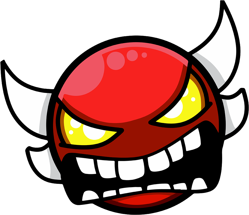 Unknown Clipart Head Scratcher - Geometry Dash Extreme Demon Face (1000x1000)