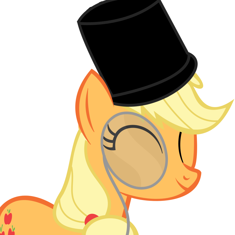 Jpg Applejack With A Crappy Top Hat And - Cartoon (900x900)