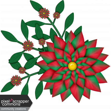 Christmas Flower 03 Graphic By Tina Shaw - Christmas Flower 03 Graphic By Tina Shaw (456x456)