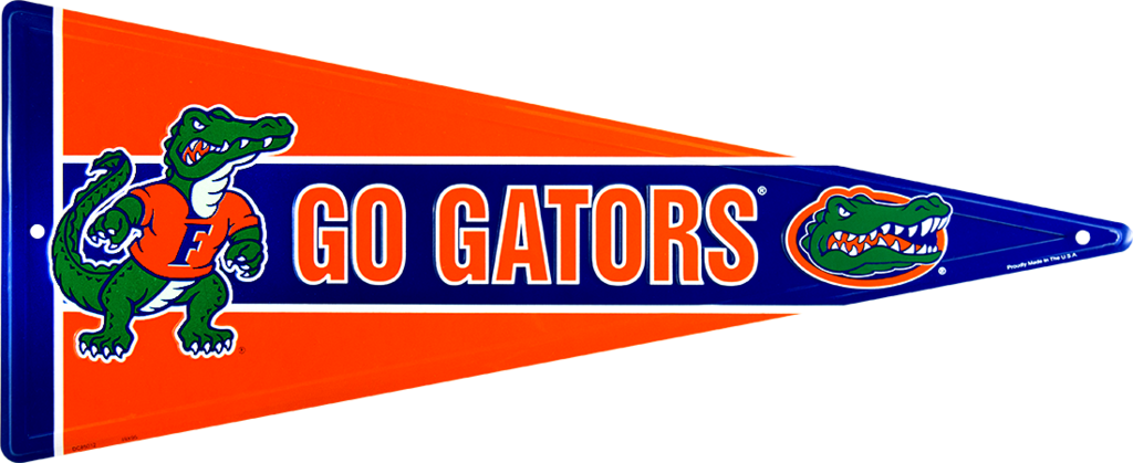 Florida Gators Pennant Clipart , Png Download - Miami Florida Gators State University Pennants (1024x419)