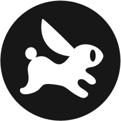 Cropped Bunny 01 - Small Black Snapchat Icon (512x512)