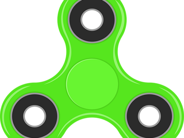Fidget Spinner Clipart - Fidget Spinner Neon Green (640x480)