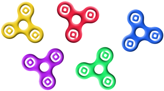 Fidget, Spinners, Toy, Stress, Relieving - Fidget Spinner Free Clipart (604x340)