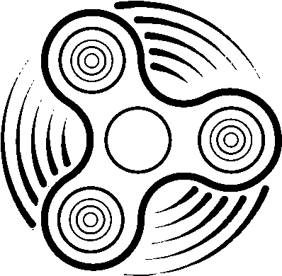 Fidget Spinner Coloring Page - Spinner Para Colorir (398x390)