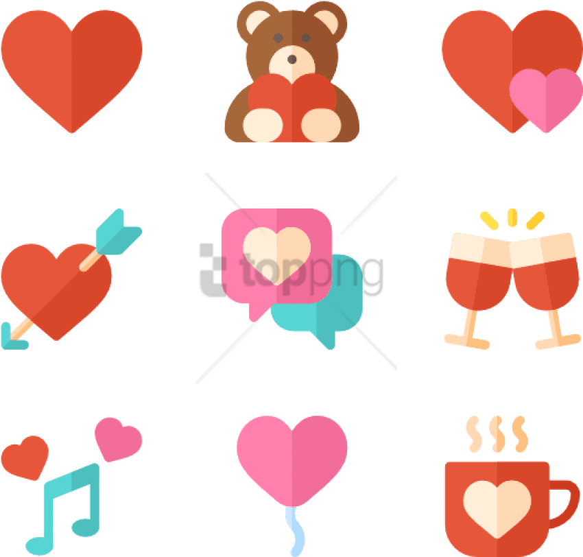 Love Flat Icon Png (850x812)