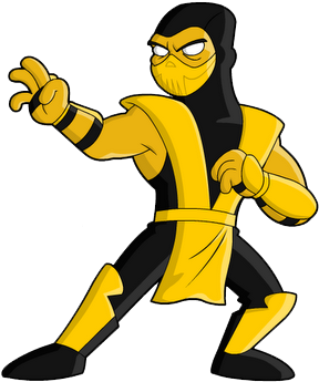 Mortal - Scorpion Mortal Kombat Cartoon (308x400)