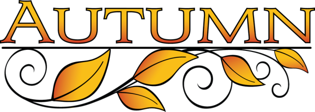 Autumn Leaves Word Art - Autumn Leaves Clip Art (640x229)