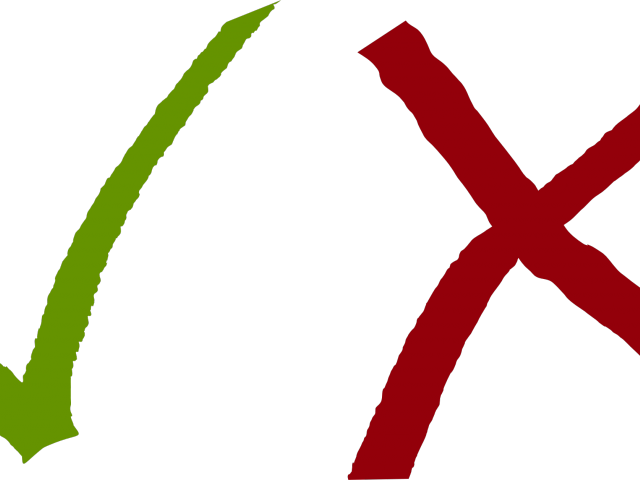 Red Cross Clipart Whimsical - Tick Cross Icon Png (640x480)