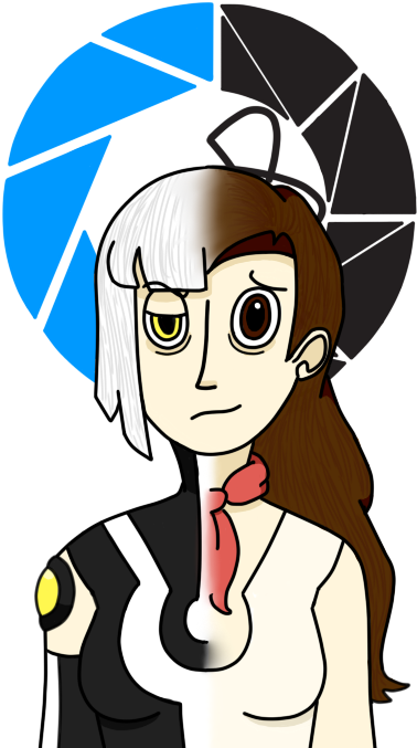 Glados Caroline By - Portal Sad Glados (500x700)
