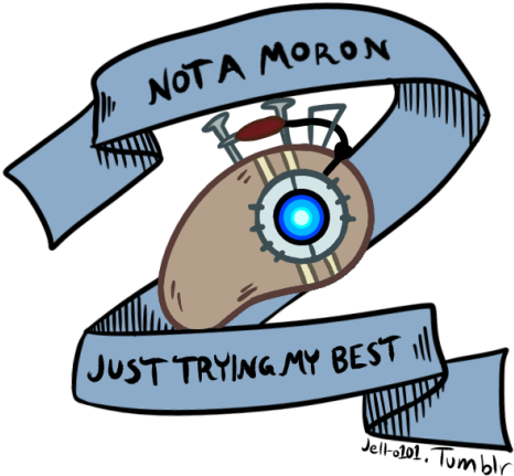 He's Trying His F*cking Best, Glados - He's Trying His F*cking Best, Glados (500x454)