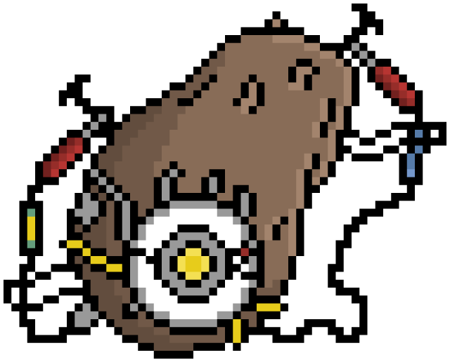 Glados Potato Pixel Art The Enigmatic Horse On Deviantart - Pixel Art Portal 2 (640x516)