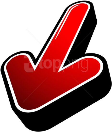 Free Png Download 3d Arrow Red Transparent Clipart - 3d Red Arrow Png (480x561)