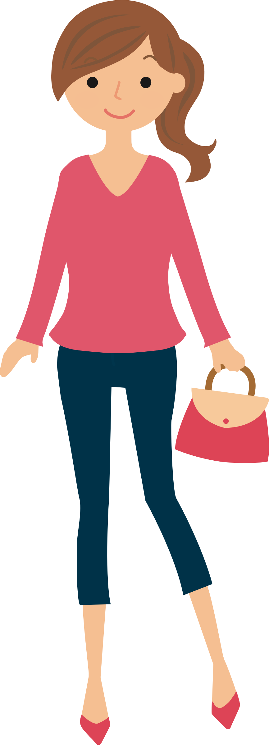 Big Image - Woman Shopping Icon Png (866x2400)
