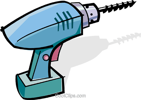 Cordless Drill Royalty Free Vector Clip Art Illustration - Cordless Drill Royalty Free Vector Clip Art Illustration (480x340)