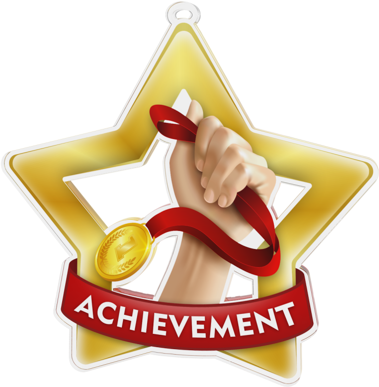 Achievement Mini Star Gold Medal - Medal (800x800)