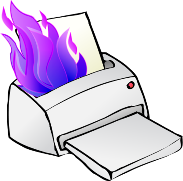 When It Comes Time To Print Your Final Greeting Card, - Clipart Of Printer (600x594)