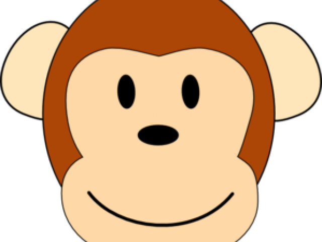 Ear Clipart Monkey - Monkey Head Clip Art (640x480)