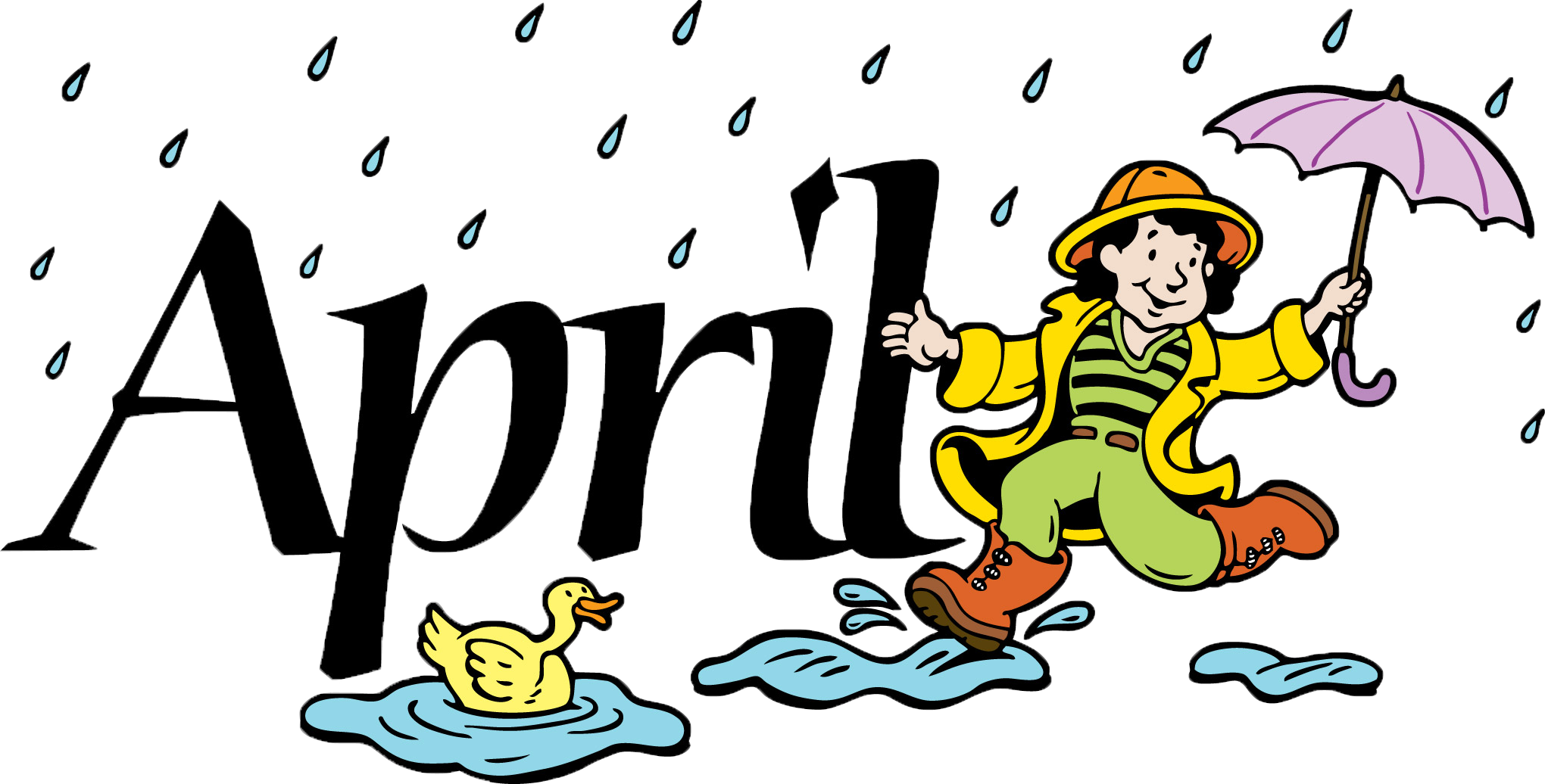 Good Clipart School Award - Months Of The Year April (2040x1036)