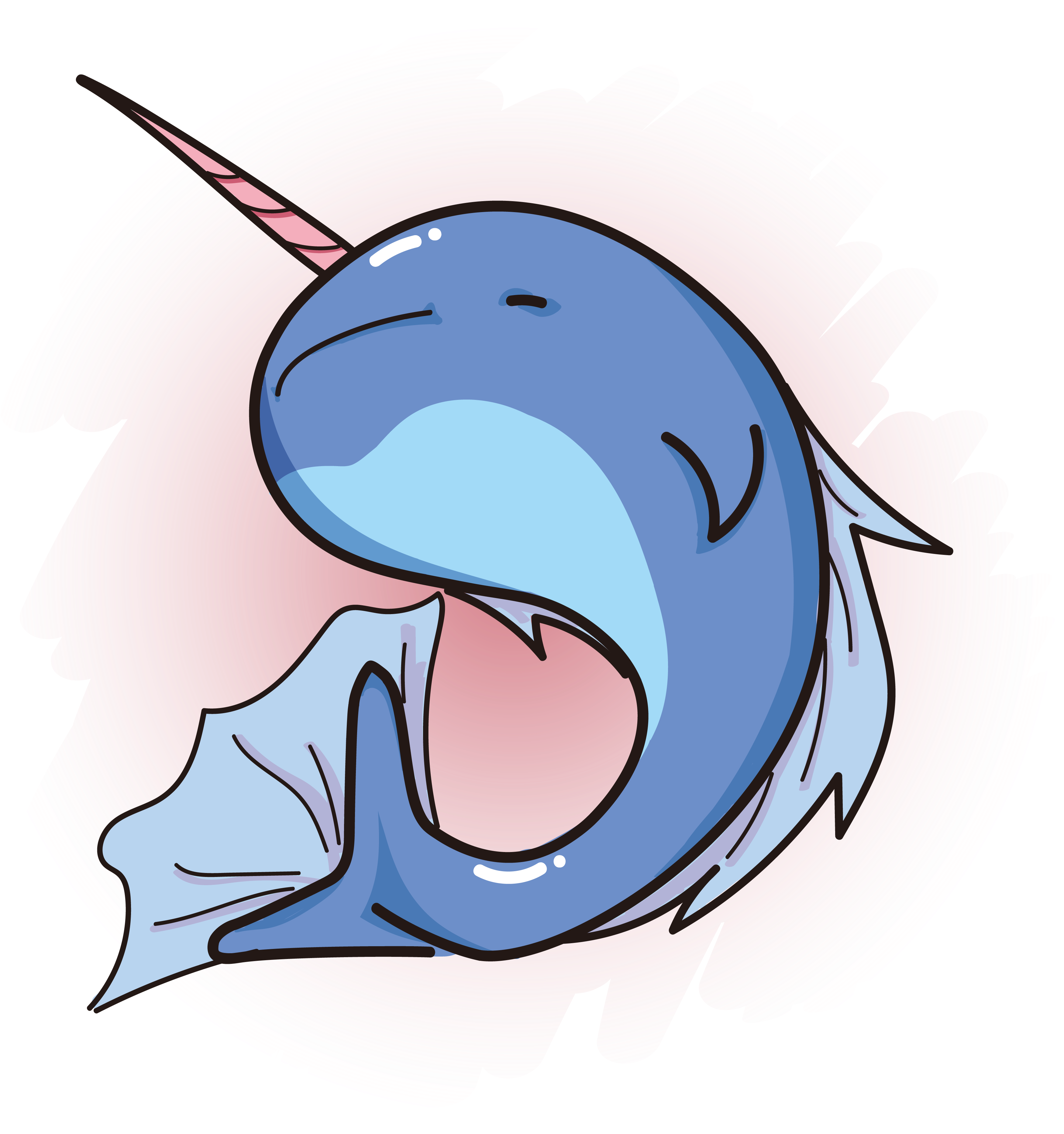 Narwhal Animal Cartoon Vector Png And Image - Cartoon (4167x4167)
