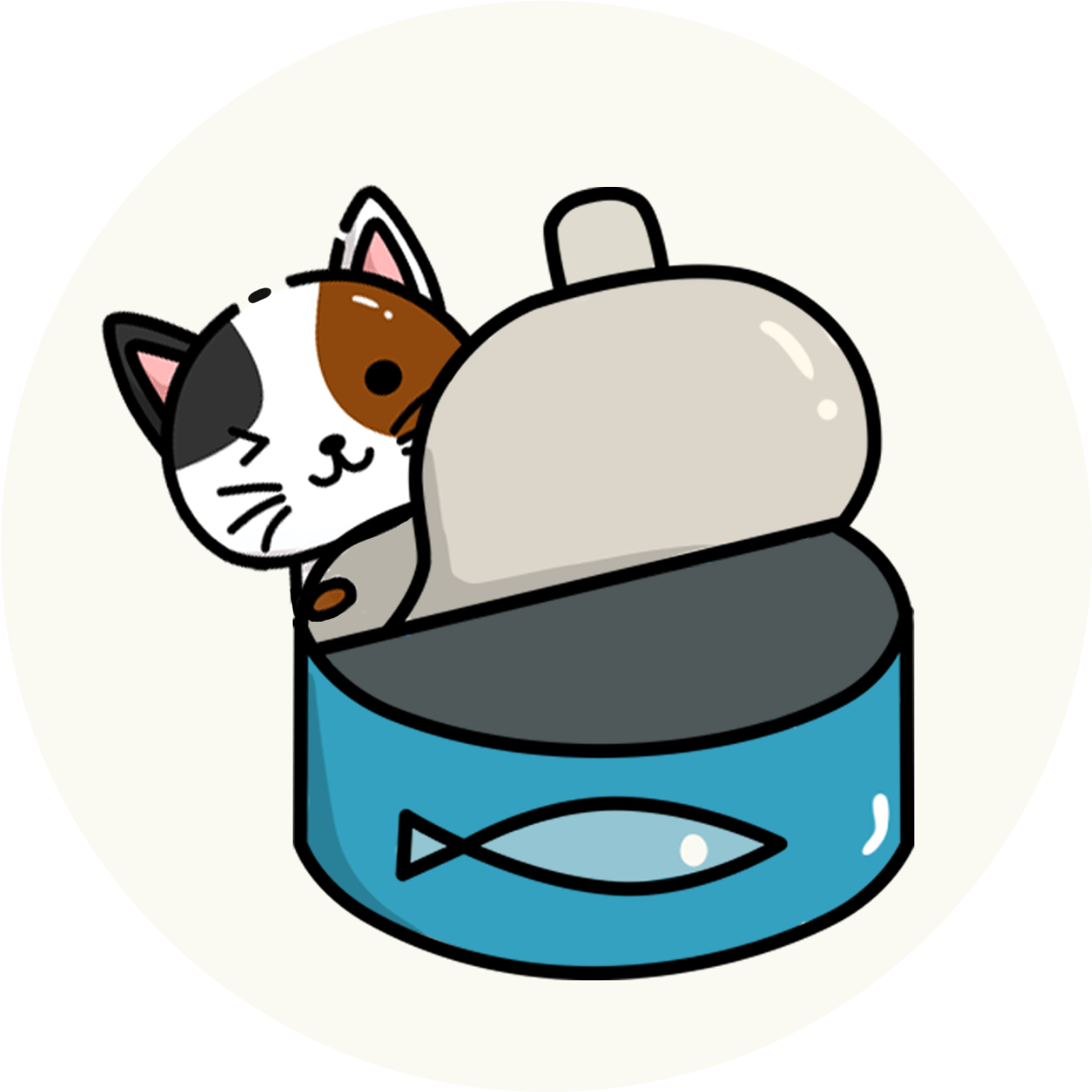 Cat Cartoon Canned Fish Cute Pet Png And Psd - Cartoon (2000x2000)
