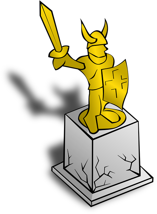 Statue Clipart Gold - Clip Art Statue (533x720)