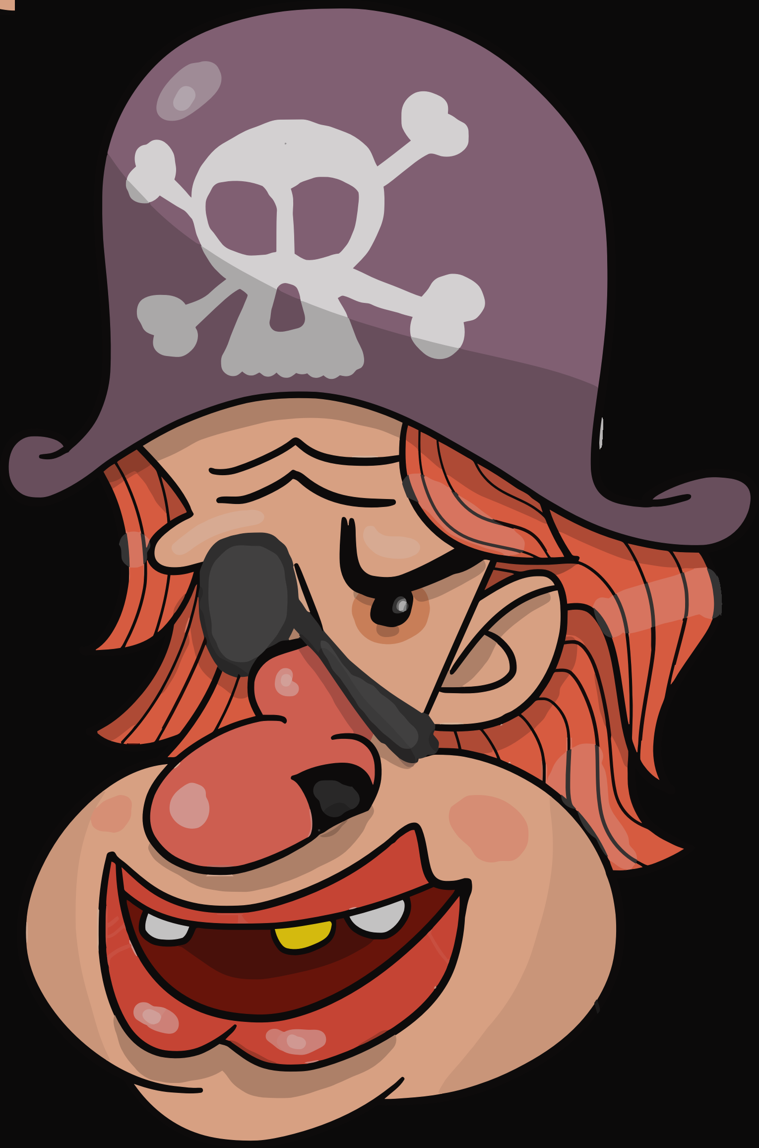 Clipart Pirate Head Clip Art - Piracy (1530x2312)