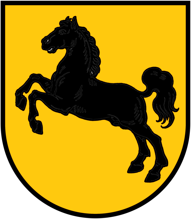 Coat Of Arms Of Saxony - Foundation Of Lower Saxony (640x734)