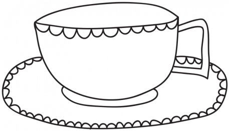 Doodle Tea - Line Art (456x456)