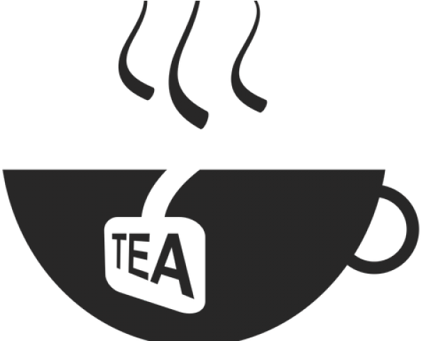 Tea Cup Clipart Svg - Vector Black And White Tea (640x480)