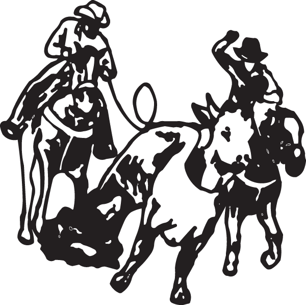 Free Calf Roping Clip Art - Cowboy Up (600x597)