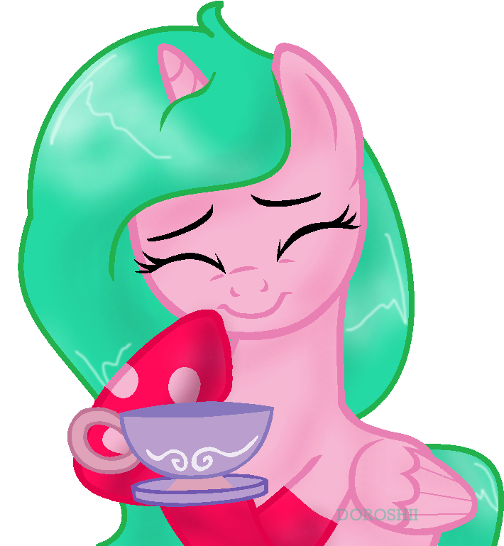 Doroshll, Cup, Female, Mare, Oc, Pony, Safe, Simple - Cartoon (725x790)