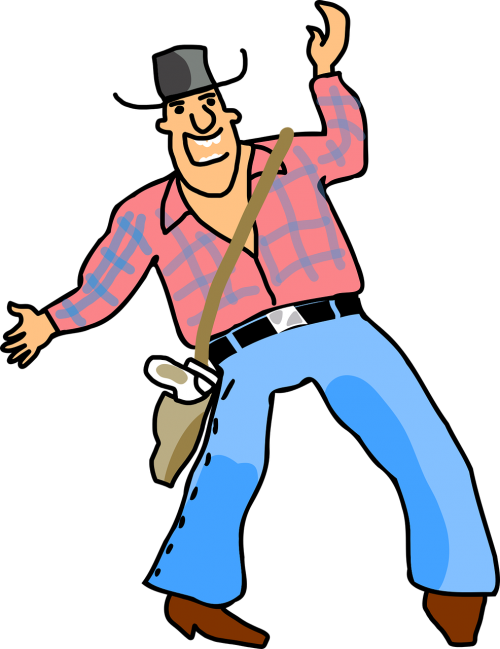Clip Art Cowboy (500x649)
