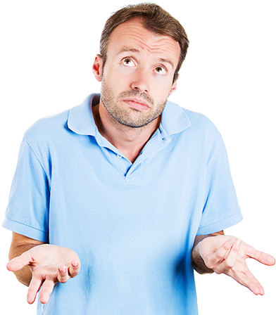 Kitchens Remodeling Bedford Bedfordshire - Confused Man Png (400x465)