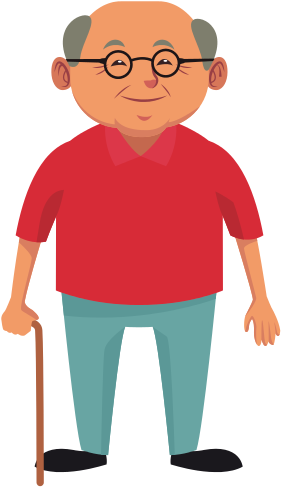 Cartoon Icons By Canva - Cartoon Images Grand Father (550x550)