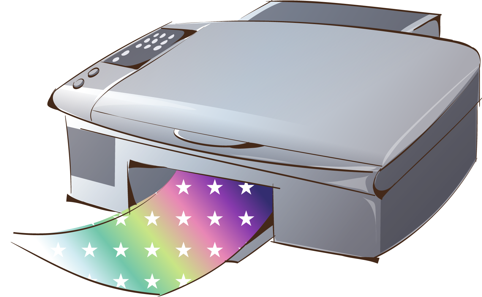 Printer Clipart Output Device - Impresora En Dibujos Animados (1623x999)