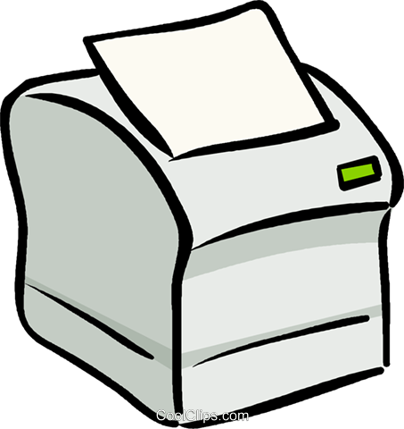 Computer Printer Royalty Free Vector Clip Art Illustration - Imagenes De Imprimir (453x480)