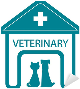 Veterinary Symbol With Home Clinic Silhouette And Pet - Veterinarian Sign (400x400)