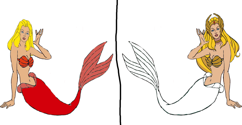 Princess Adora And As Mermaids By Darthranner - She Ra Princess Adora (1024x528)