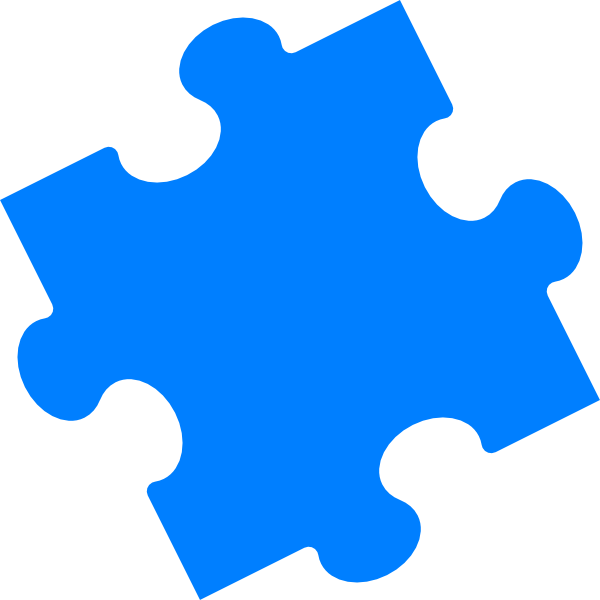 Pastel 7 Clip Art At Clker - Puzzle Piece Transparent Background (600x600)