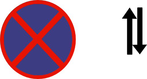 Indian Road Sign No Stopping Clipart - صورة ارشادات الطريق (512x275)