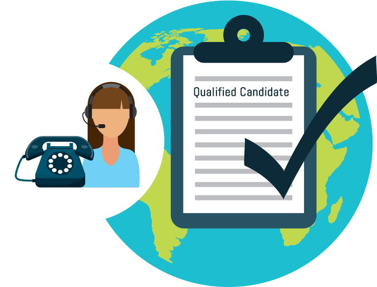 Candidate Phone Screening Uk - Illustration (800x800)