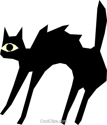 Cats Royalty Free Vector Clip Art Illustration - Cat Jumps (413x480)