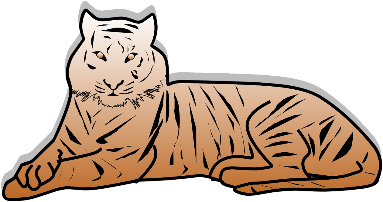 Tiger,animal,willed,big - Outline Picture Of Tiger (1280x1280)
