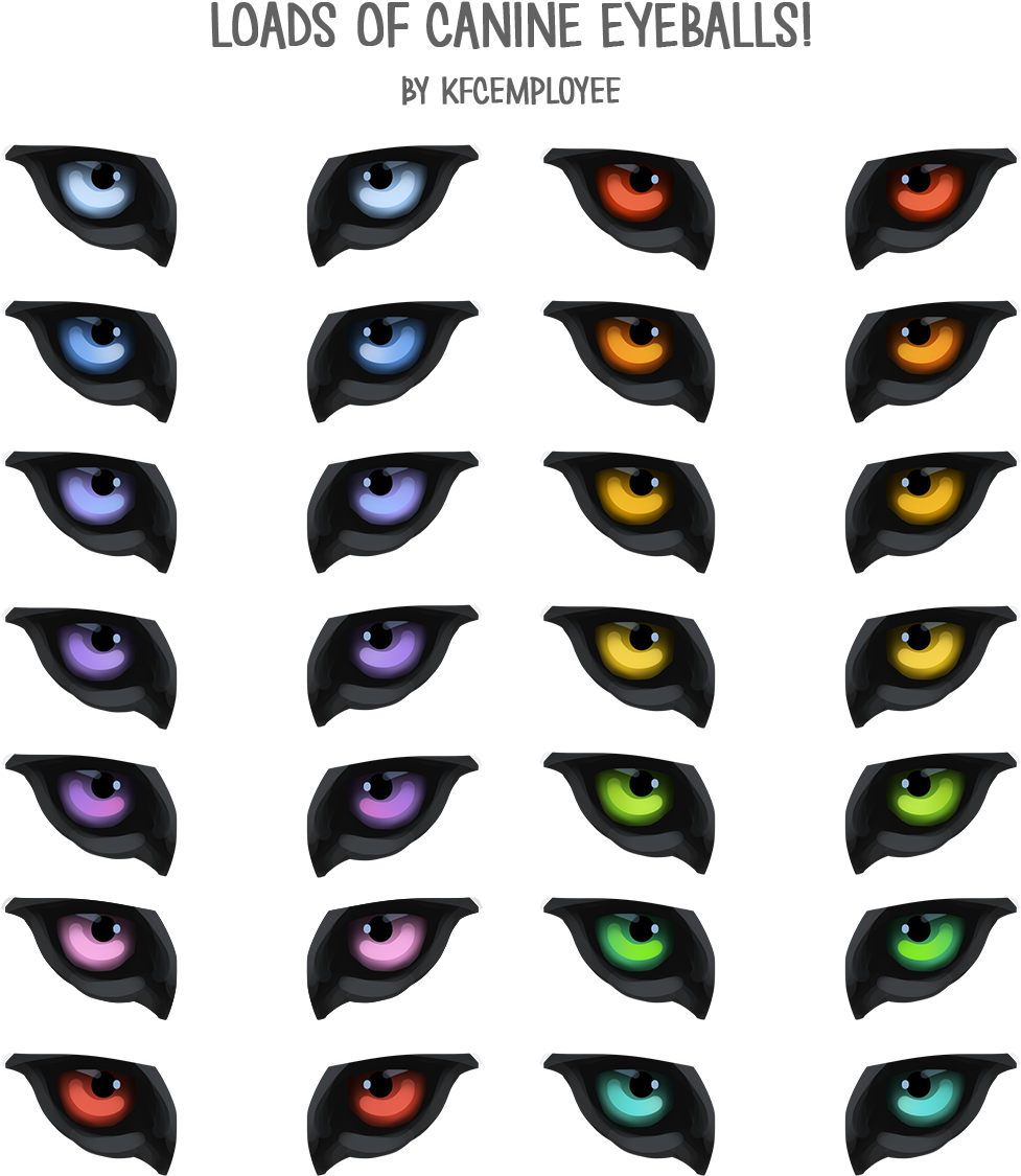 Werewolf Eyes Only Clipart - Heterochromia Wolf Eyes (976x1257)