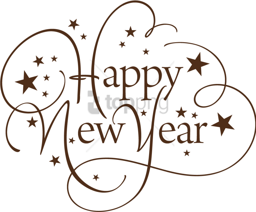 Free Png Download Happy New Year Png Images Background - Tipos De Letra Feliz Año Nuevo (850x704)