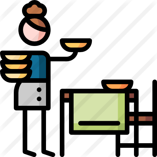 Setting The Table Free Icon - Poner La Mesa Png (512x512)