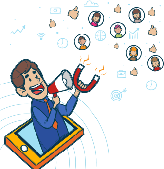 Social Media Marketing Strategies Designed To Scale - Kartun Social Media Png (500x358)