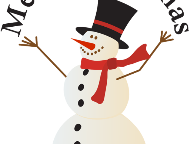Merry Christmas Clip Art - Snowman Merry Christmas Clip Art (640x480)