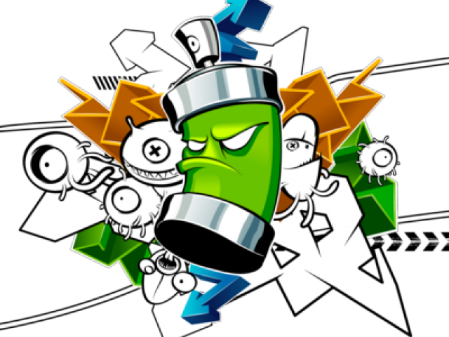 Graffiti Clipart Spray Can - Graffiti Cartoon Spray Can (640x480)